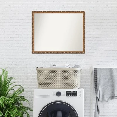 Amanti Art Antique Bronze Wood Bathroom Wall Mirror - Handcrafted Frame 11 Amanti Art Antique Bronze Wood Bathroom Wall Mirror - Handcrafted Frame - Image 9