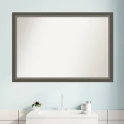 Amanti Art 39" x 27" Domus Wood Bathroom Wall Mirror - Dark Silver 15 Amanti Art 39" x 27" Domus Wood Bathroom Wall Mirror - Dark Silver -Amanti Art Shop GUEST 11a15b4f 94f3 4720 a842 c847cbc42915