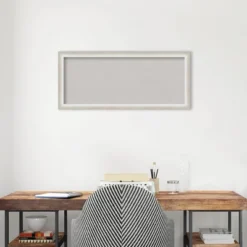 Amanti Art 32x14 Two Tone Silver Wood Framed Gray Cork Bulletin Board -Amanti Art Shop GUEST 1207a8a9 1691 43e8 b12e 4d3d64afc724