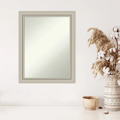 22" X 28" Non-Beveled Romano Silver Narrow Wood Wall Mirror - Amanti Art 6 22" X 28" Non-Beveled Romano Silver Narrow Wood Wall Mirror - Amanti Art - Image 4