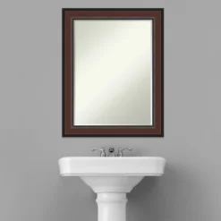 Amanti Art Harvard Walnut Petite Bevel Bathroom Wall Mirror 28.5 X 22.5 In. -Amanti Art Shop GUEST 133fb818 23aa 4521 86ed 9893b36d8a88