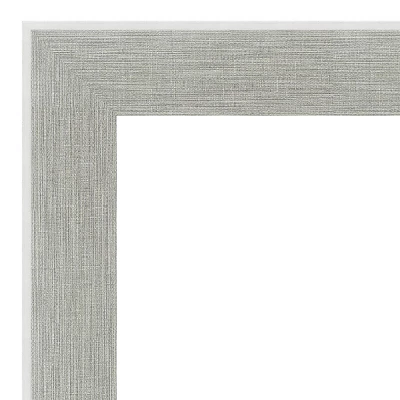 Amanti Art Glam Framed Bathroom Vanity Wall Mirror - Linen Gray 4 Amanti Art Glam Framed Bathroom Vanity Wall Mirror - Linen Gray - Image 2