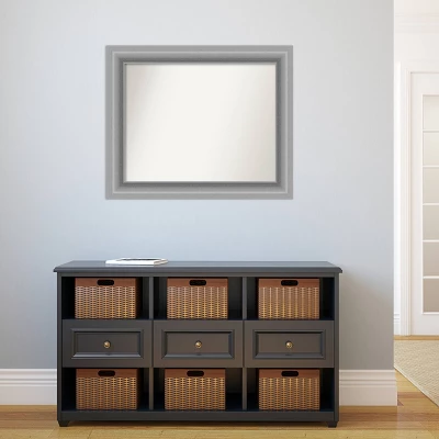 34" X 28" Non-Beveled Peak Polished Nickel Wall Mirror - Amanti Art 6 34" X 28" Non-Beveled Peak Polished Nickel Wall Mirror - Amanti Art - Image 4