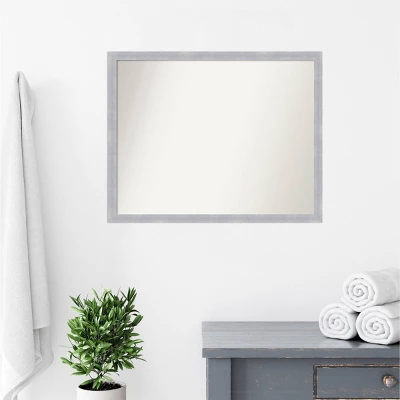 Amanti Art Grace Narrow 30" x 24" Brushed Nickel Bathroom Wall Mirror 10 Amanti Art Grace Narrow 30" x 24" Brushed Nickel Bathroom Wall Mirror - Image 8