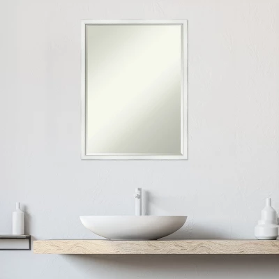 Amanti Art Breeze Distressed White Petite Bevel Wood Bathroom Wall Mirror - 25 x 19 in. 10 Amanti Art Breeze Distressed White Petite Bevel Wood Bathroom Wall Mirror - 25 x 19 in. - Image 8