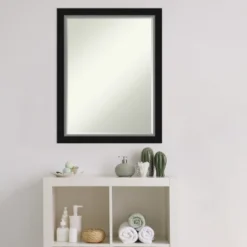Amanti Art Eva Narrow Petite Beveled Bathroom Wall Mirror - Black & Silver 18 Amanti Art Eva Narrow Petite Beveled Bathroom Wall Mirror - Black & Silver -Amanti Art Shop GUEST 143bcfba eba7 45d8 9be0 31ac2ce6b139