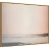 30" X 22" Currumbin Sandy Beach By Urban Road Framed Canvas Wall Art Light Brown - Amanti Art
