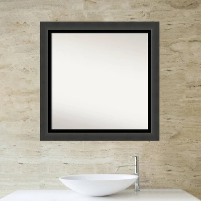 Amanti Art Tuxedo Black 31x31 Bathroom Wall Mirror - Non-Beveled Contemporary Decor 7 Amanti Art Tuxedo Black 31x31 Bathroom Wall Mirror - Non-Beveled Contemporary Decor - Image 5