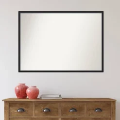 Amanti Art Lucie Black Wood Wall Mirror - 39" x 28" Non-Beveled -Amanti Art Shop GUEST 153bc388 9994 4d61 b7cd 8b54b9aba543