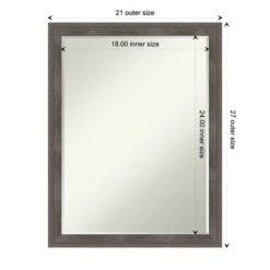 Amanti Art Pinstripe Lead Grey Petite Bevel Wood Bathroom Wall Mirror - 26.5 x 20.5 12 Amanti Art Pinstripe Lead Grey Petite Bevel Wood Bathroom Wall Mirror - 26.5 x 20.5 -Amanti Art Shop GUEST 15e482eb 80f4 4355 92e3 76703cca7c9d