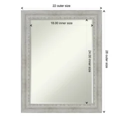 Amanti Art Rustic White Wash Petite Bevel Wood Bathroom Mirror (28.5 x 22.5) -Amanti Art Shop GUEST 1628767c 4585 415b bffb 33984230b920