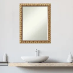 Amanti Art Florentine Gold Petite Bevel Wood Bathroom Mirror - 27.5 x 21.5 -Amanti Art Shop GUEST 162ef6f7 f172 40d7 b038 44d2e4e76a34