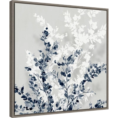 Amanti Art Blue Spring II by Isabelle Z - 22" x 22" Gray Wash Framed Canvas 3 Amanti Art Blue Spring II by Isabelle Z - 22" x 22" Gray Wash Framed Canvas
