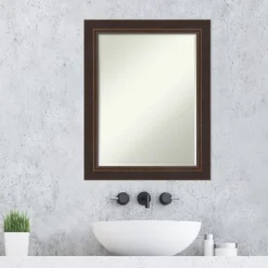 Amanti Art Lara Bronze Petite Bevel Wood Bathroom Mirror -Amanti Art Shop GUEST 16ba38b7 e954 4a48 866b cf053de5e6df