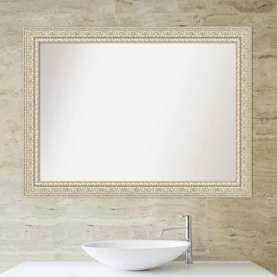 Amanti Art Fair Baroque Cream Ornate Wood Bathroom Wall Mirror 6 Amanti Art Fair Baroque Cream Ornate Wood Bathroom Wall Mirror - Image 4