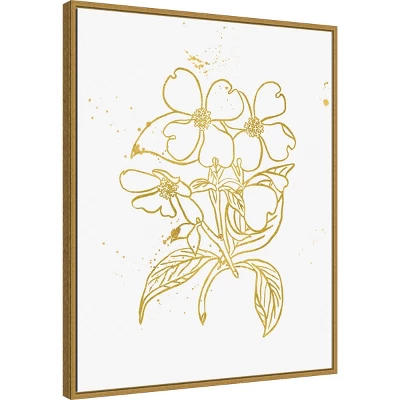 Amanti Art Gold Blooms III Framed Canvas Wall Art - 23 x 28 Sylvie Gold 3 Amanti Art Gold Blooms III Framed Canvas Wall Art - 23 x 28 Sylvie Gold
