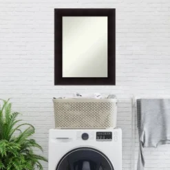 Amanti Art Portico Espresso Wood Bathroom Wall Mirror - 24" x 30" -Amanti Art Shop GUEST 17d6f4c4 bca0 4138 ab6f 4f834e1fcbf4