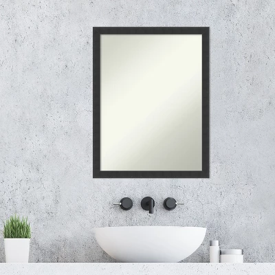 Amanti Art Mezzanotte Black Non-Beveled Wood Bathroom Wall Mirror 9 Amanti Art Mezzanotte Black Non-Beveled Wood Bathroom Wall Mirror - Image 7