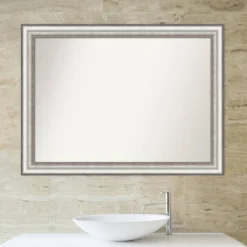 Amanti Art Salon Silver Non-Beveled Bathroom Wall Mirror - 43" x 32" 14 Amanti Art Salon Silver Non-Beveled Bathroom Wall Mirror - 43" x 32" -Amanti Art Shop GUEST 19b4cce3 2dff 4592 b6a6 65461fe93fe0