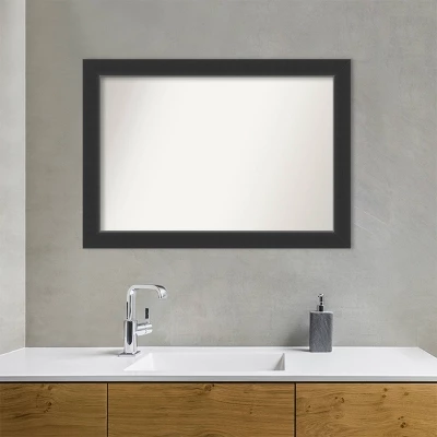 Amanti Art Corvino Black Wood Framed Bathroom Wall Mirror - 41" x 29" 10 Amanti Art Corvino Black Wood Framed Bathroom Wall Mirror - 41" x 29" - Image 8