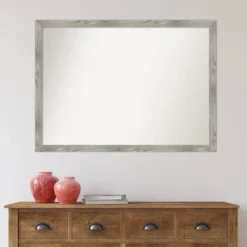 Amanti Art Dove Greywash Square Bathroom Wall Mirror - 41 x 30 Inch -Amanti Art Shop GUEST 19f23965 e5bb 4c66 80b1 e4358480ae14