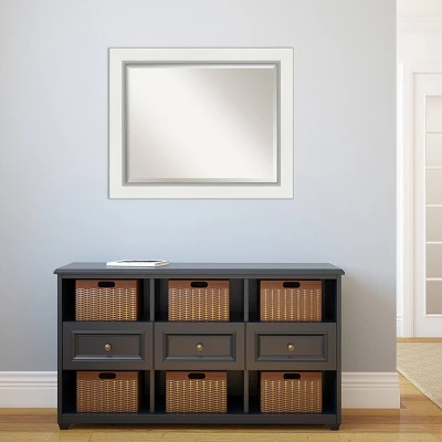 34" X 28" Eva White Framed Wall Mirror Silver - Amanti Art 5 34" X 28" Eva White Framed Wall Mirror Silver - Amanti Art - Image 3