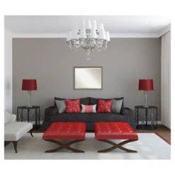 30" X 24" Parisian Silver Framed Wall Mirror - Amanti Art: Modern Rectangle, Beveled, Wood Frame, No Assembly Required -Amanti Art Shop GUEST 1baf7702 4370 45fb ad44 8694bbab19dc