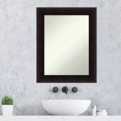 Amanti Art Portico Espresso Wood Bathroom Wall Mirror - 24" x 30" -Amanti Art Shop GUEST 1ce2c1d8 41f0 43cf a828 24dac6e78833
