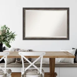 40" X 28" Bark Rustic Char Narrow Framed Wall Mirror Brown - Amanti Art -Amanti Art Shop GUEST 1d392541 5baa 4eec 92ef a844a9596556