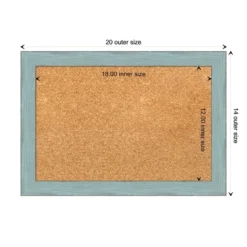 Amanti Art Sky Blue Rustic Wood Framed Corkboard - Natural Cork -Amanti Art Shop GUEST 1d8c923e 051e 4360 8c37 5b3c6fad2908