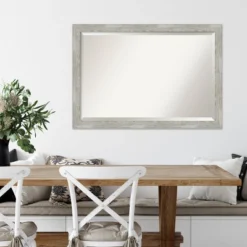 40" X 28" Dove Narrow Framed Wall Mirror Graywash - Amanti Art -Amanti Art Shop GUEST 1db810f1 45b4 401e 91b7 15e6d429efb4