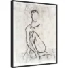 Amanti Art Embellished Contour Sketch II by Ethan Harper Framed Canvas Wall Art (23" x 28")