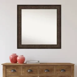 Amanti Art Ridge Bronze 32" x 32" Non-Beveled Bathroom Wall Mirror 15 Amanti Art Ridge Bronze 32" x 32" Non-Beveled Bathroom Wall Mirror -Amanti Art Shop GUEST 1f19db3a 210d 4b7a b3e4 b9c7776a4acb