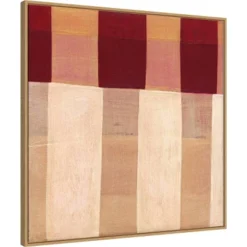 Amanti Art 30x30 Broken Stripes I by Laura Nugent Framed Canvas Wall Art