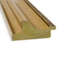 Amanti Art Parlor Gold Non-Beveled Bathroom Wall Mirror (44" x 33")