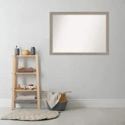 Amanti Art Curve Wood Bathroom Wall Mirror - 41" x 30" Gray Wash Finish 13 Amanti Art Curve Wood Bathroom Wall Mirror - 41" x 30" Gray Wash Finish -Amanti Art Shop GUEST 1fb0172c 0a60 4a80 a229 b488d629c40b