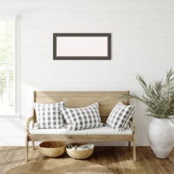 Amanti Art 33" x 15" Upcycled Wood Frame White Cork Board - Brown/Gray -Amanti Art Shop GUEST 20acd19d 8803 451d b0ae 02301803ba55