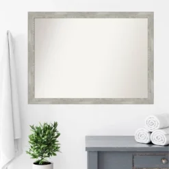 Amanti Art Dove Greywash Narrow Wall Mirror - 42" x 31" Non-Beveled -Amanti Art Shop GUEST 20f28c02 6f68 4ae3 82c6 ca8bb2bdc791