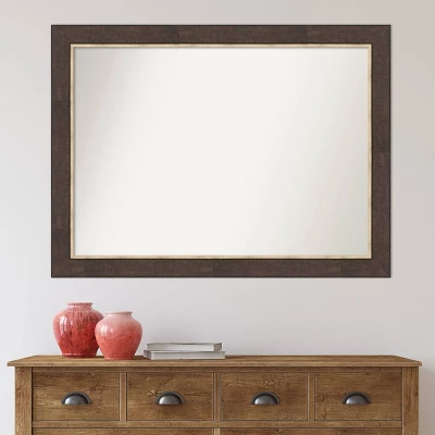 Amanti Art Lined Bronze 43" x 32" Non-Beveled Bathroom Wall Mirror 8 Amanti Art Lined Bronze 43" x 32" Non-Beveled Bathroom Wall Mirror - Image 6