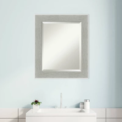 Amanti Art Glam Framed Bathroom Vanity Wall Mirror - Linen Gray 9 Amanti Art Glam Framed Bathroom Vanity Wall Mirror - Linen Gray - Image 7