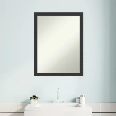 Amanti Art Mezzanotte Black Non-Beveled Wood Bathroom Wall Mirror 10 Amanti Art Mezzanotte Black Non-Beveled Wood Bathroom Wall Mirror - Image 8