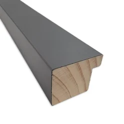 38"x26" Edwin Wood Frame Black Cork Board Gray - Amanti Art