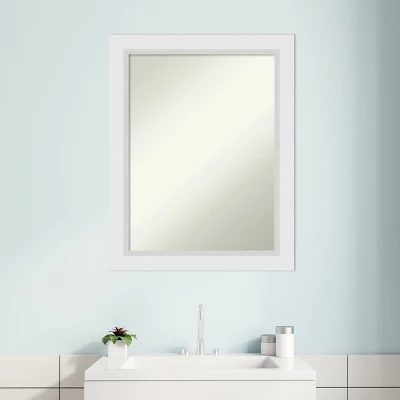Amanti Art Blanco White Geometric Wood Bathroom Wall Mirror 8 Amanti Art Blanco White Geometric Wood Bathroom Wall Mirror - Image 6