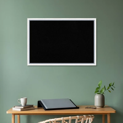 Amanti Art 38x26 Morgan Wood Framed Black Cork Board - White/Blue 9 Amanti Art 38x26 Morgan Wood Framed Black Cork Board - White/Blue - Image 7