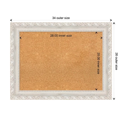 Amanti Art Opera Off-White Wood Framed Natural Cork Board, 34" x 26" 11 Amanti Art Opera Off-White Wood Framed Natural Cork Board, 34" x 26" - Image 9