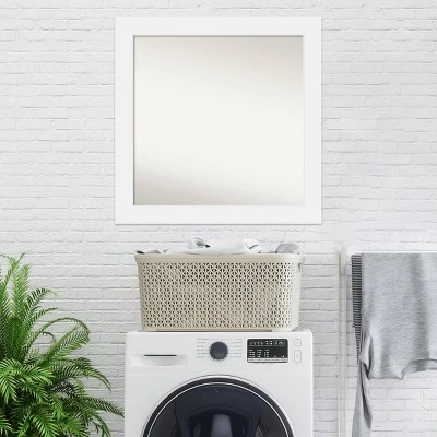 Amanti Art Corvino White Wood Bathroom Wall Mirror - 31" x 31" Non-Beveled 9 Amanti Art Corvino White Wood Bathroom Wall Mirror - 31" x 31" Non-Beveled - Image 7