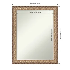 Amanti Art Florentine Gold Petite Bevel Wood Bathroom Mirror - 27.5 x 21.5 -Amanti Art Shop GUEST 2454924f 89d5 45a6 82b3 13b10d460bf6