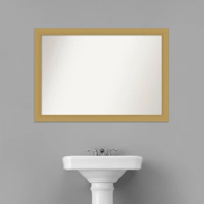 40" X 28" Non-Beveled Grace Bathroom Wall Mirror Brushed Gold - Amanti Art 9 40" X 28" Non-Beveled Grace Bathroom Wall Mirror Brushed Gold - Amanti Art - Image 7