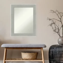 Amanti Art Glam Linen Gray Non-Beveled Bathroom Wall Mirror - 23" x 29" 13 Amanti Art Glam Linen Gray Non-Beveled Bathroom Wall Mirror - 23" x 29" -Amanti Art Shop GUEST 24a16a98 2c32 436e bf57 ace6527d24de 1