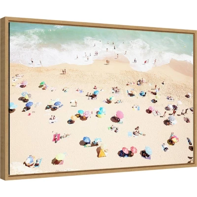23" X 16" Seaside 1 Beach By Carina Okula Framed Canvas Wall Art - Amanti Art 3 23" X 16" Seaside 1 Beach By Carina Okula Framed Canvas Wall Art - Amanti Art
